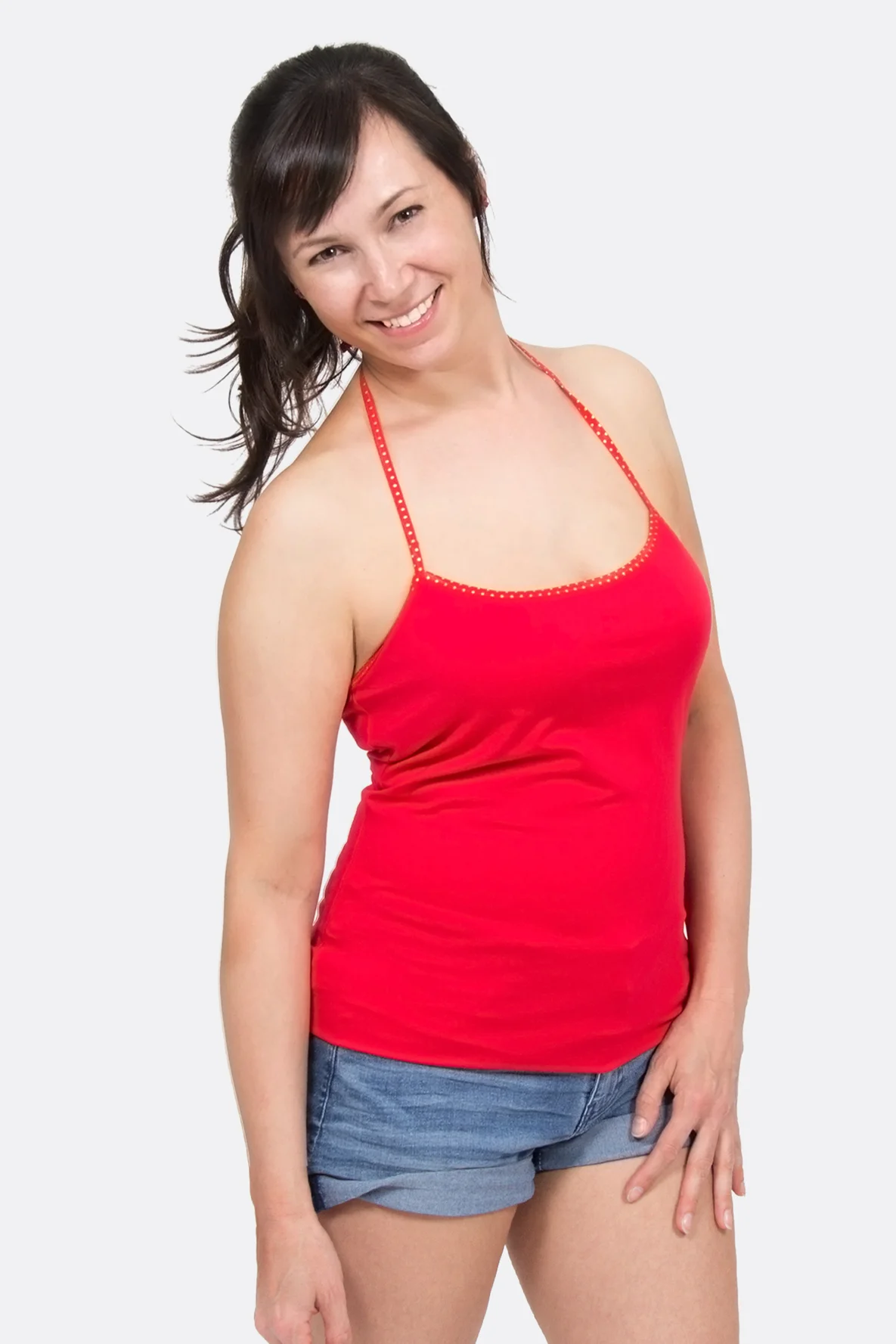 Schnittmuster Neckholder Top rot nähen