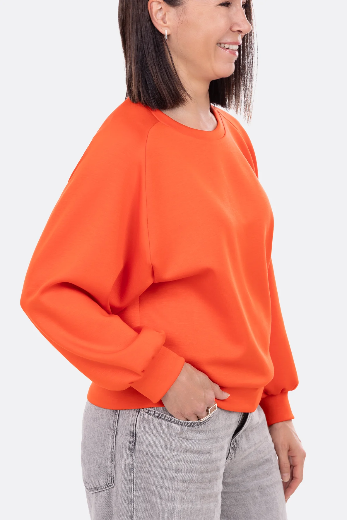 Sweatshirt Raglanärmel Pullover nähen DIY-Tutorial