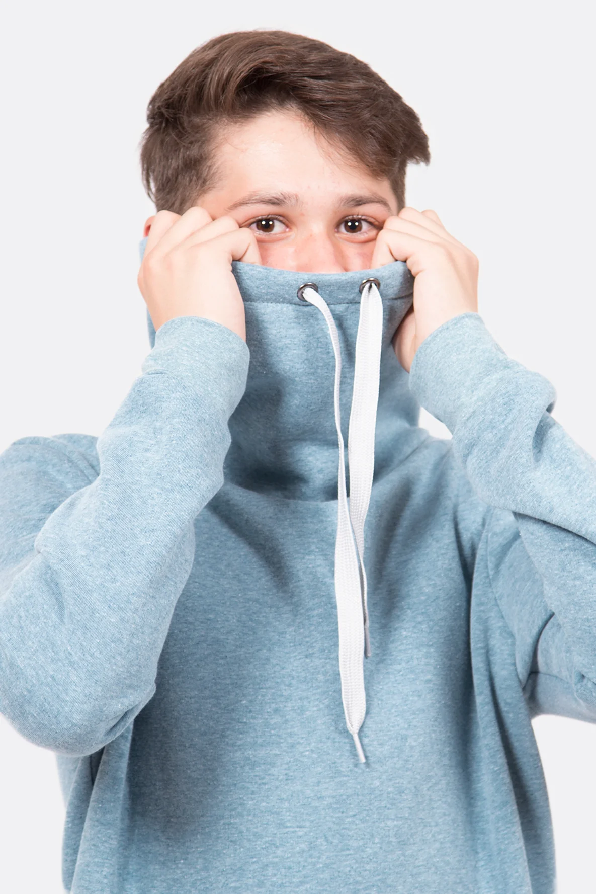 Schnittmuster Teenie Hoodie  Rollkragen Tubekragen Nähanleitung