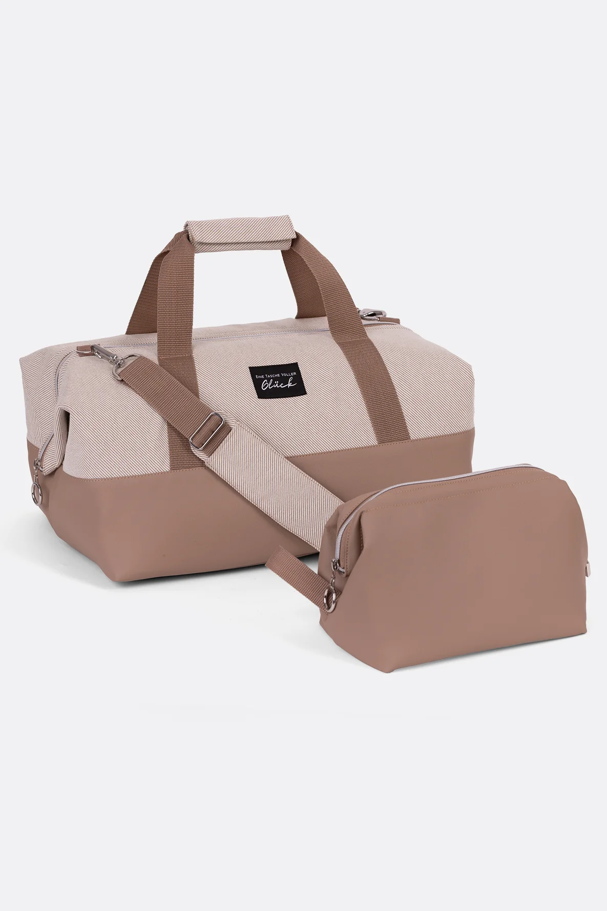 Schnittmuster-Set Weekender & Kosmetiktasche taupe farben