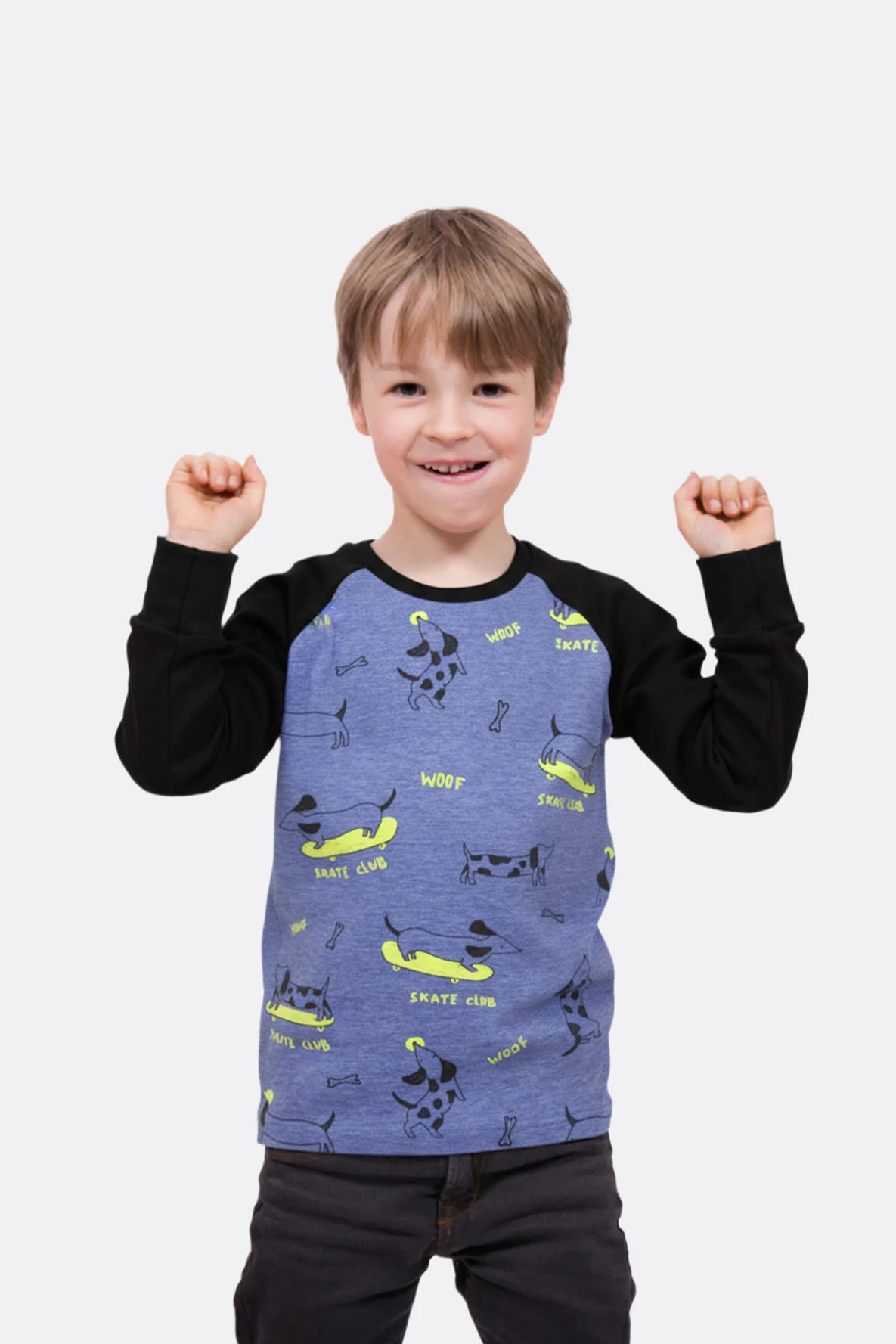 Raglanshirt aus Jersey für Kids