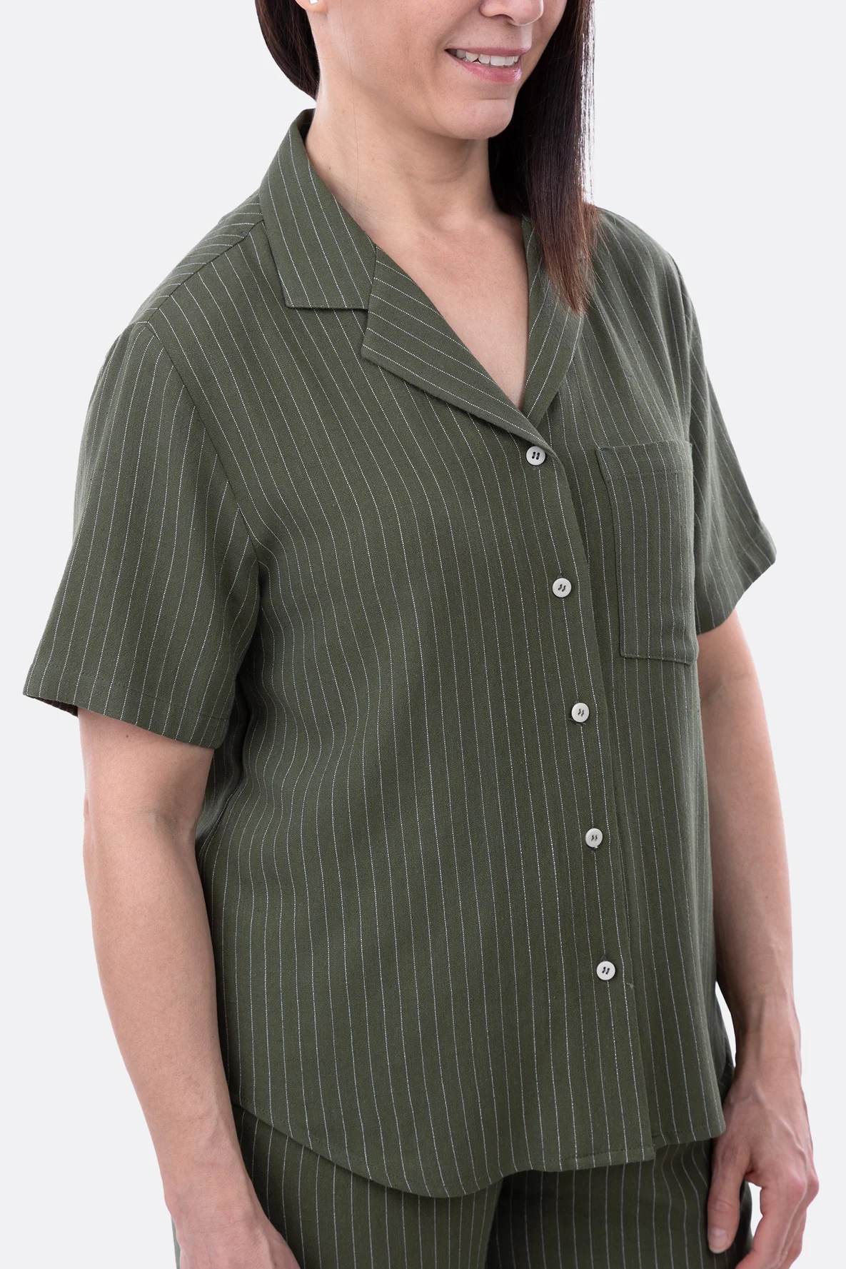 Schnittmuster Leinenbluse Reverskragen selber nähen