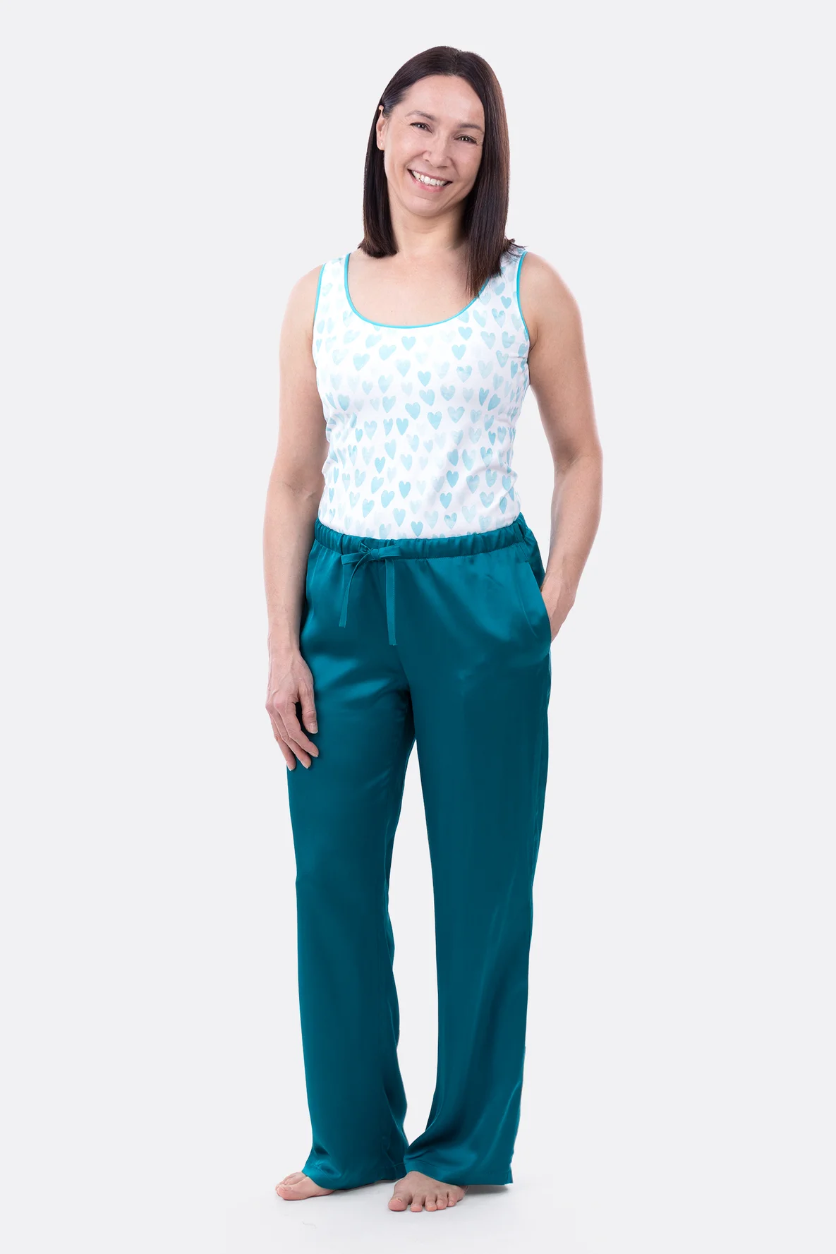 Schnittmuster Hose Satin Loungewear nähen