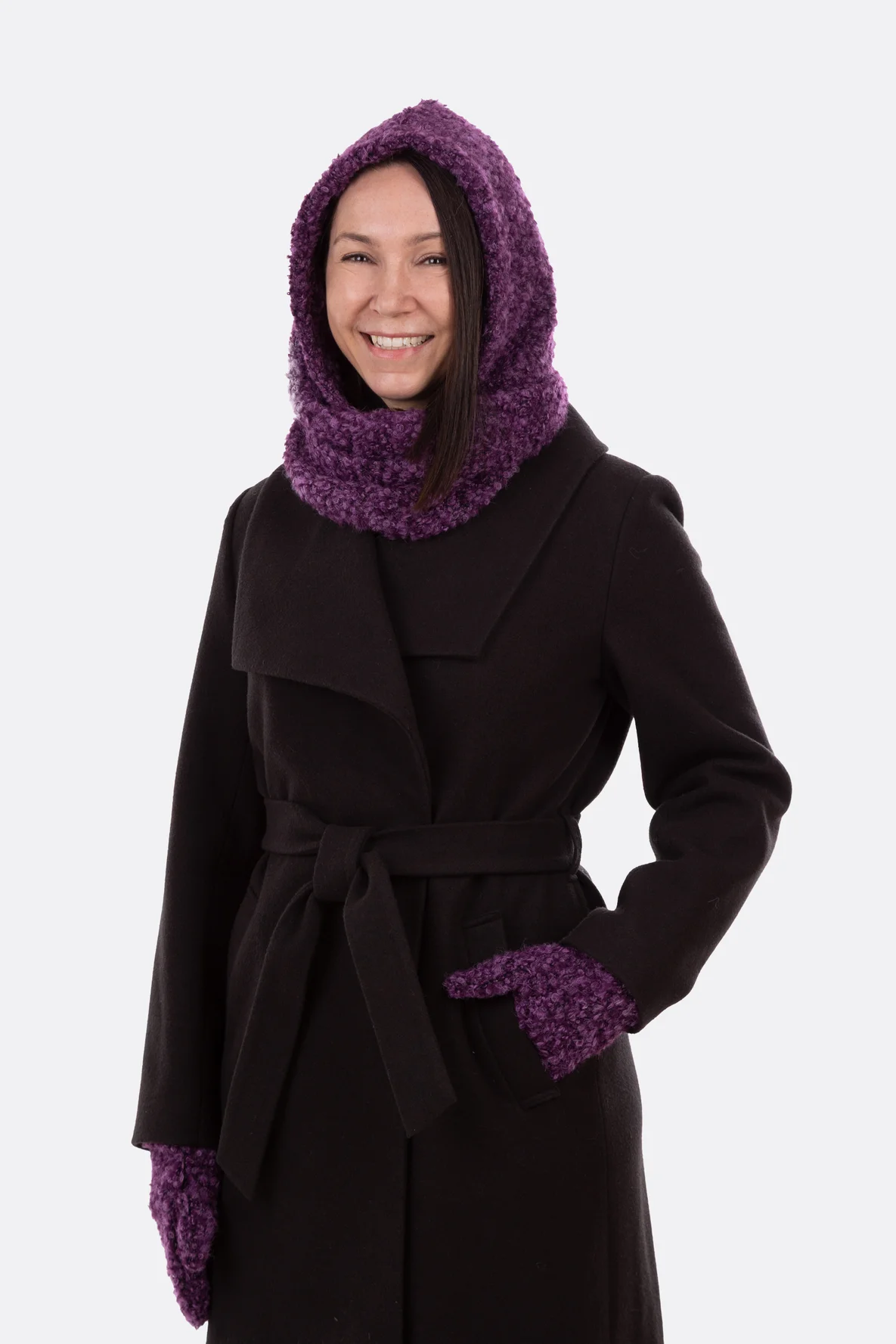 Kapuzenschal nähen Anleitung Freebie