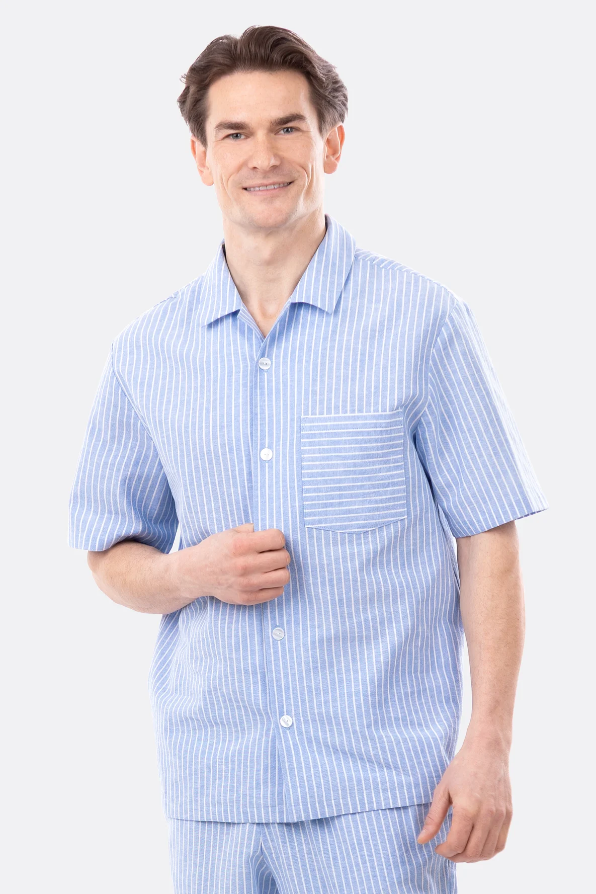 Schnittmuster Herrenhemd Leinenstoff selber nähen