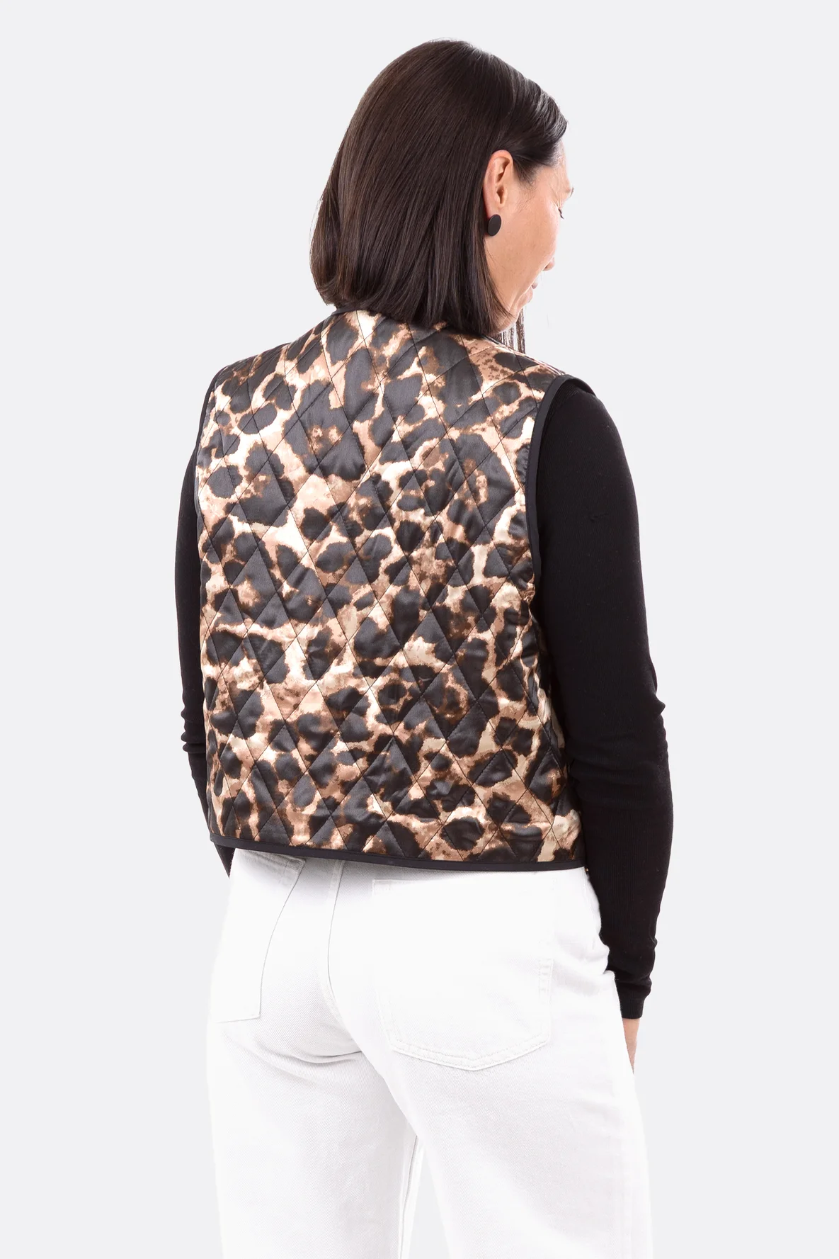 Schnittmuster einfache Steppweste cropped Leo stoff DIY