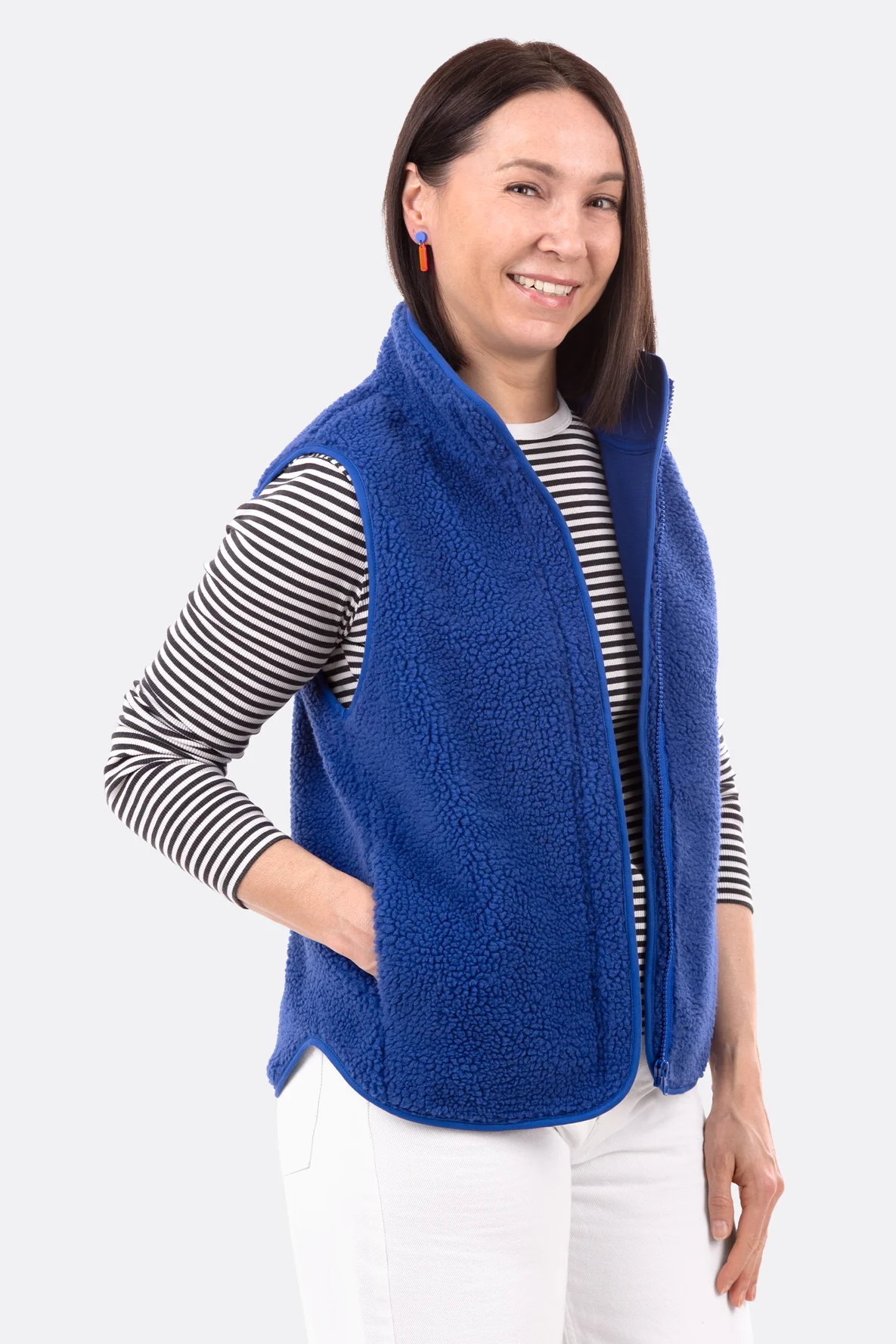 Schnittmuster DIY Weste aus Teddyplüsch