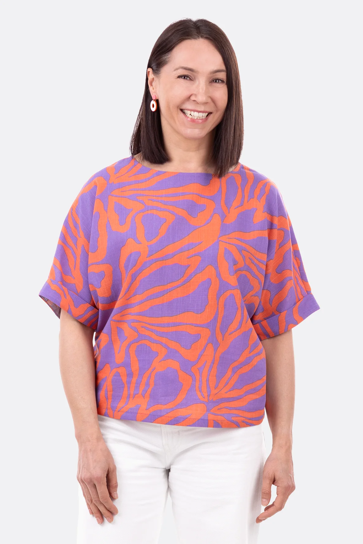 Schnittmuster Blusenshirt mit Kimonoärmeln locker geschnitten