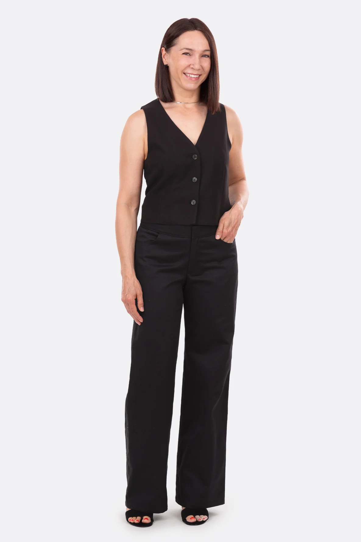 Schnittmuster Damenhose Wide-Leg DIY-Anleitung