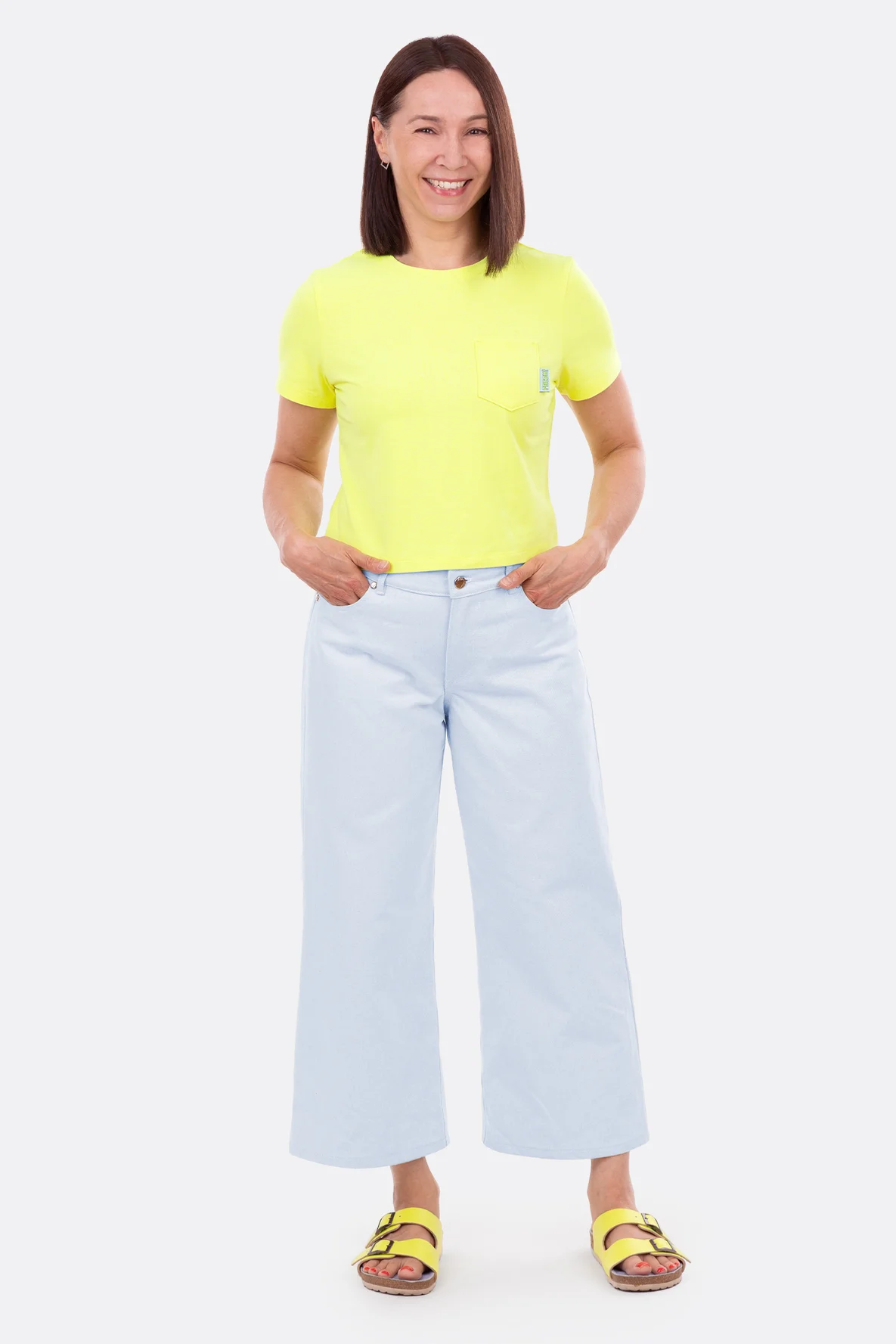 Schnittmuster Jeanshose Culotte Reißverschlussschlitz nähen