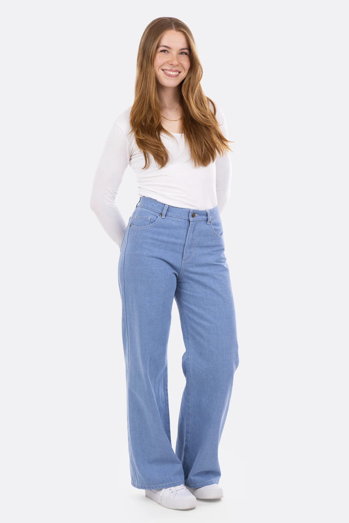 Schnittmuster Jeanshose Wide Leg High Waist nähen