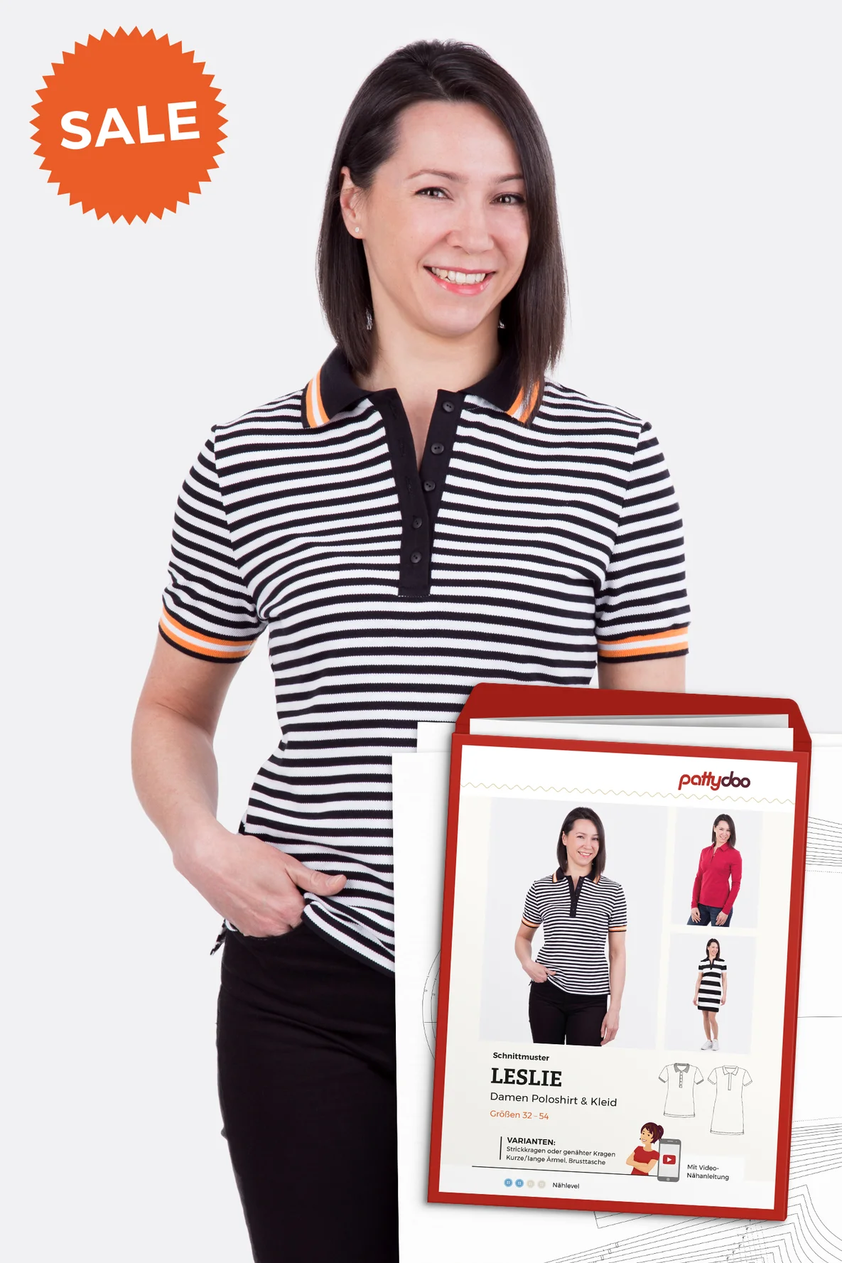 Papierschnittmuster Leslie Poloshirt selber nähen