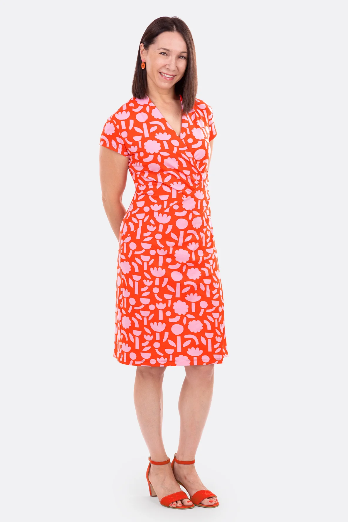 Schnittmuster Jerseykleid mit Wickelrock zum Selbernähen