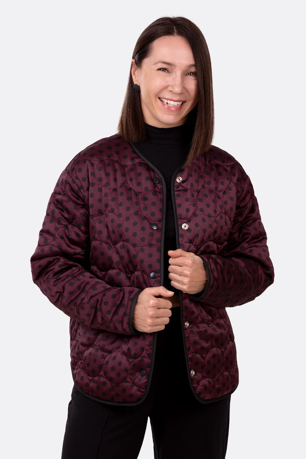 Schnittmuster Steppjacke Punkte Druckknöpfe selbernähen