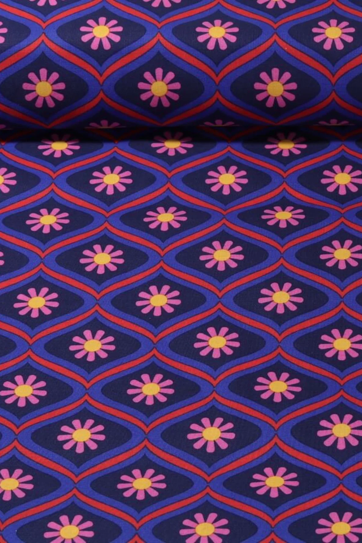 Webware Baumwolle Patchwork - Vögel und Blümchen - grau Webware Baumwolle Patchwork - Vögel und Blümchen - grau