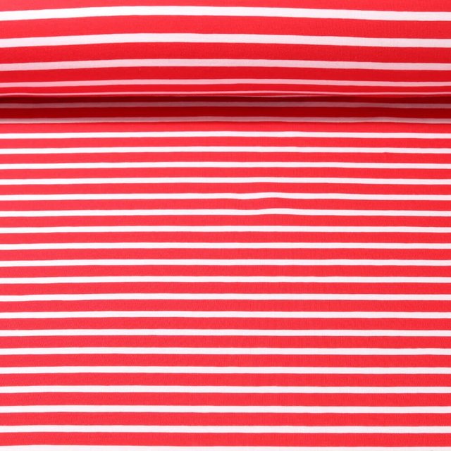 rot-pink 150cm Baumwoll-Jersey Streifen 