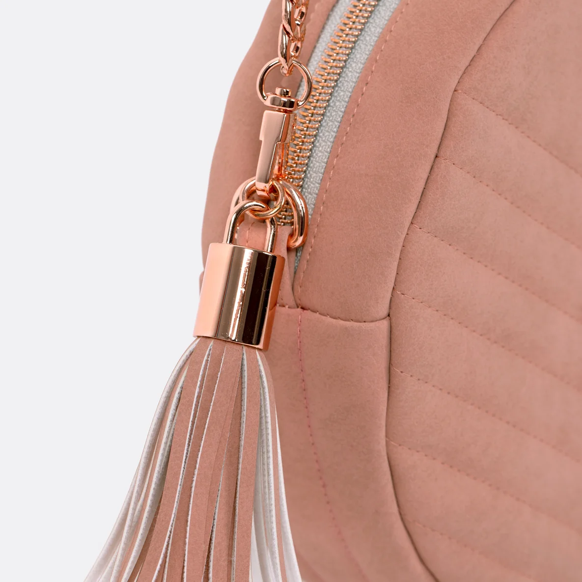 Schnittmuster Schultertasche Kunstleder selbernähen Tassel Kupfer