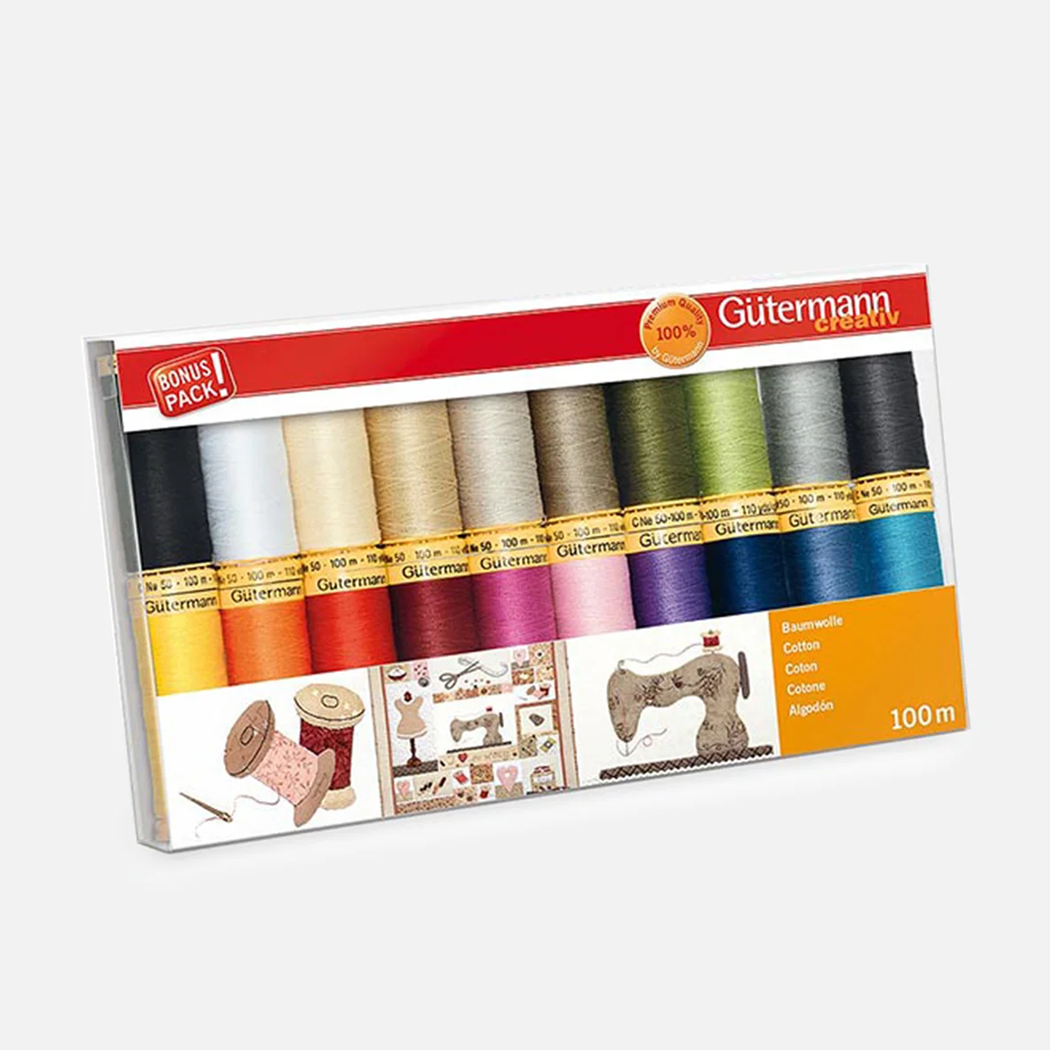 Guetermann Naehfadenset 20 x Faden Garn naehen