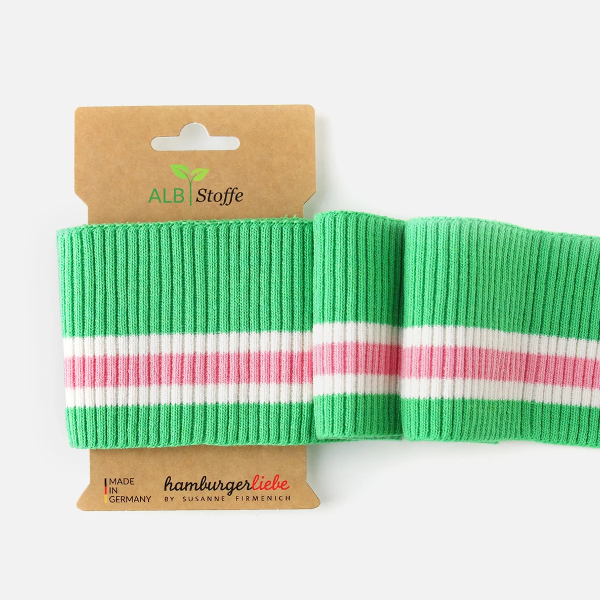 Cuff Me Ripped Strick Grün Weiß Rosa Hamburger Liebe
