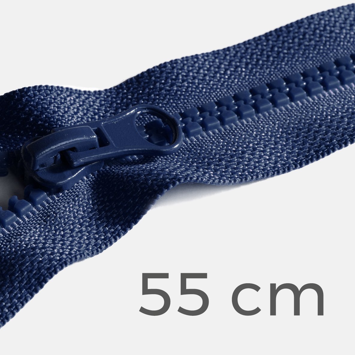 Jacken-Reißverschluss teilbar 55 cm, marineblau