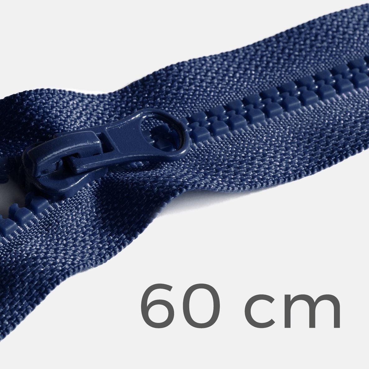 Jacken-Reißverschluss teilbar 60 cm, marineblau