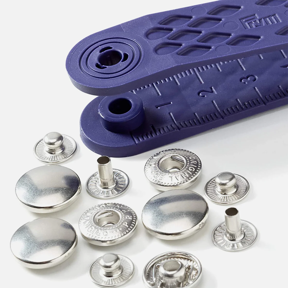 PRYM Anorak Druckknopf 15 mm silber Knöpfe