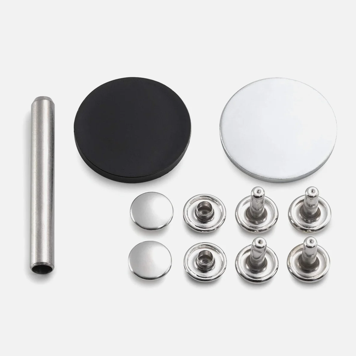 Prym Hohlnieten 6-9 mm 8 Stueck silber Inhalt