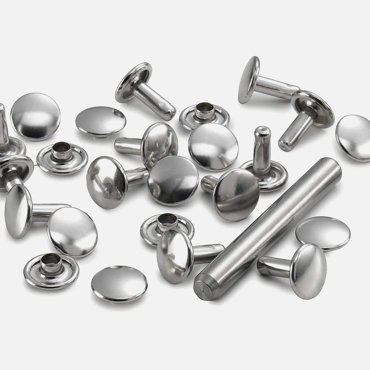 Prym Hohlnieten 6-9 mm 8 Stueck silber Inhalt