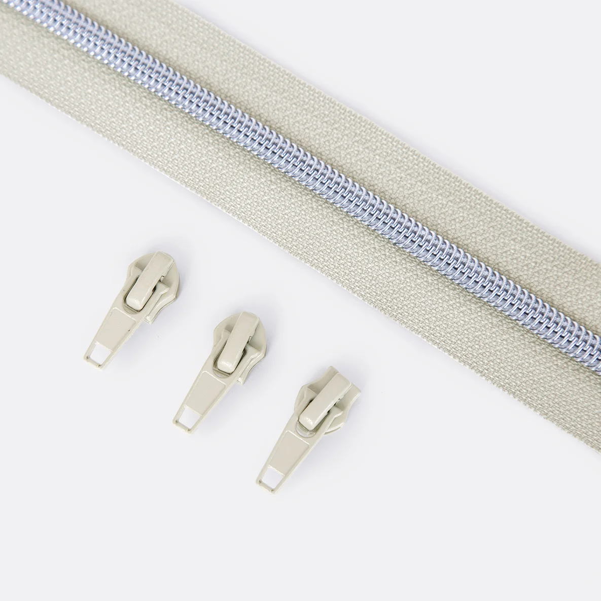 Endlos Reißverschluss 1 Meter beige