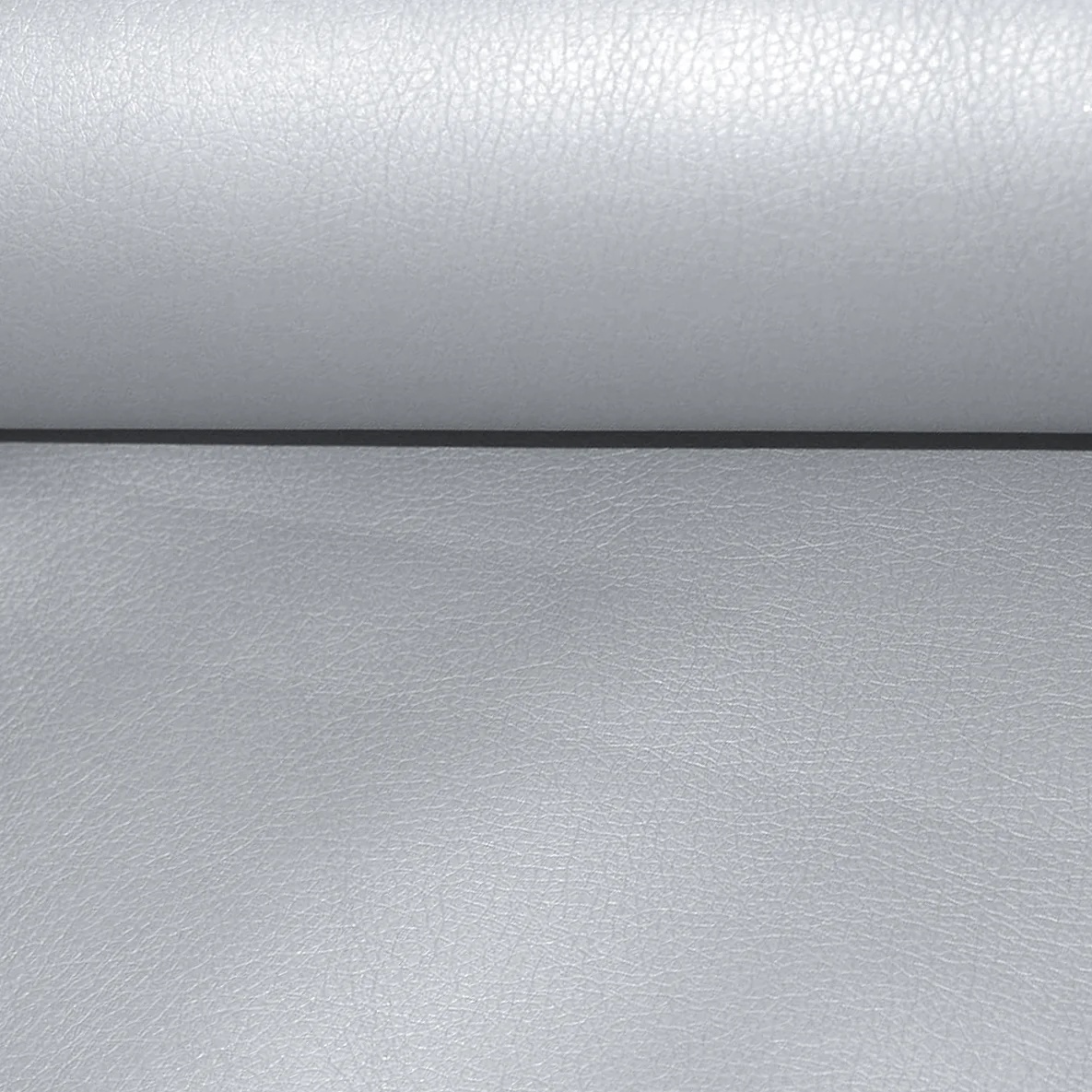 Kunstleder silber glaenzend