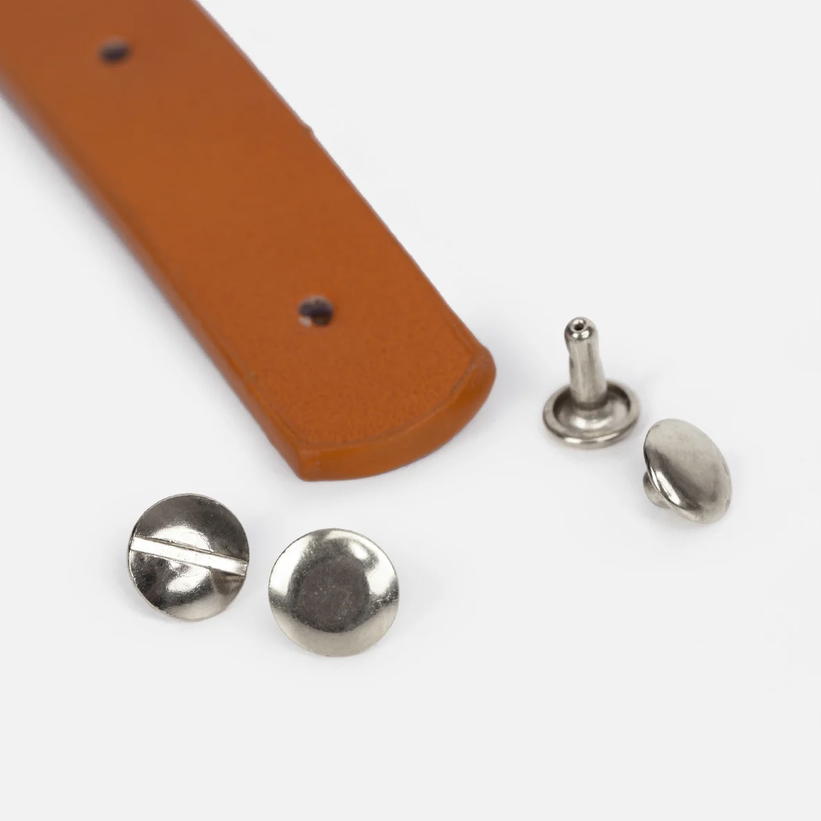 Taschengriffe 60 cm cognac Nieten