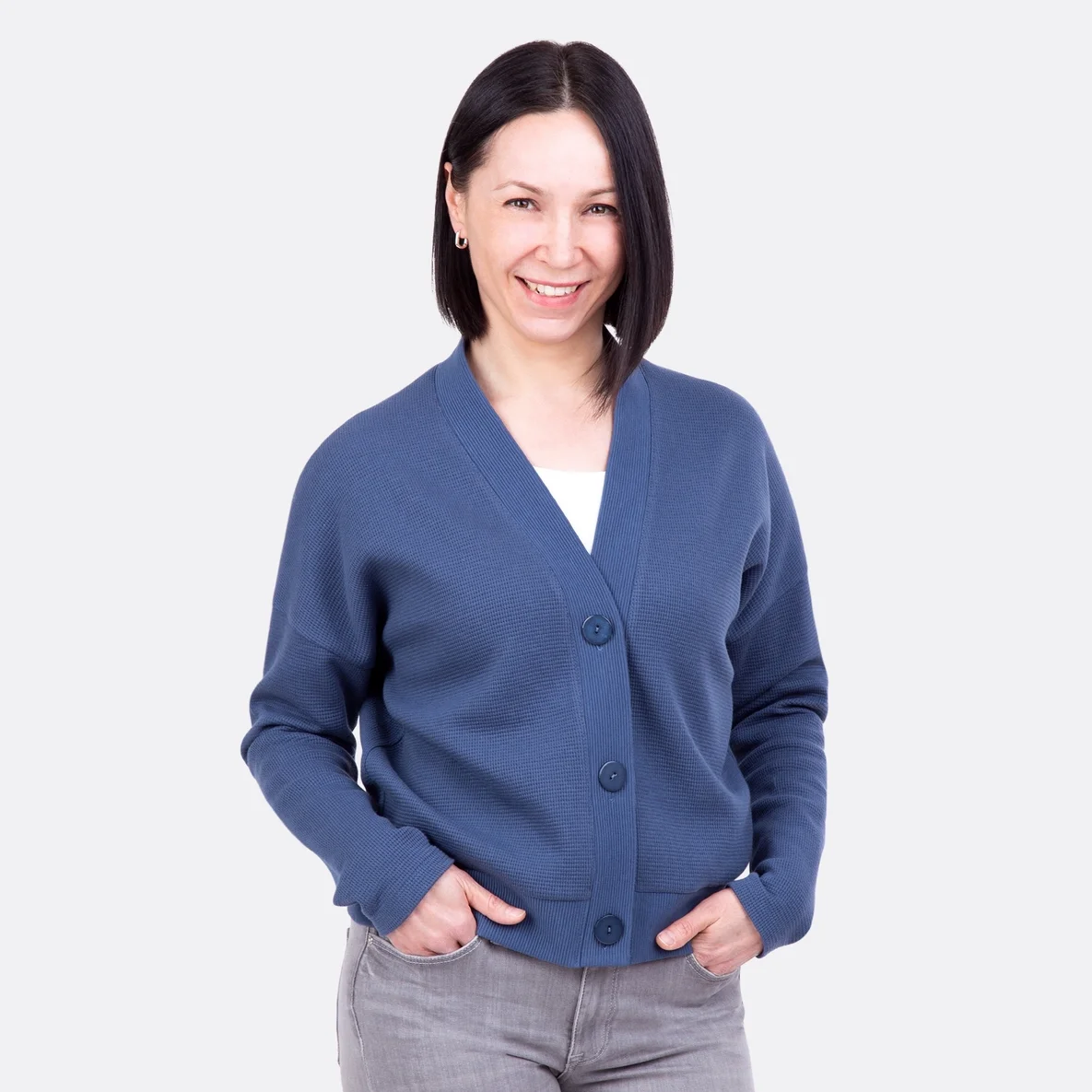 Waffeljersey Jacke Mona selber nähen