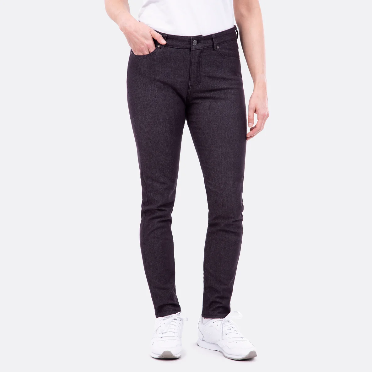 Jeans selber nähen Regular Waist Slim schwarz meliert