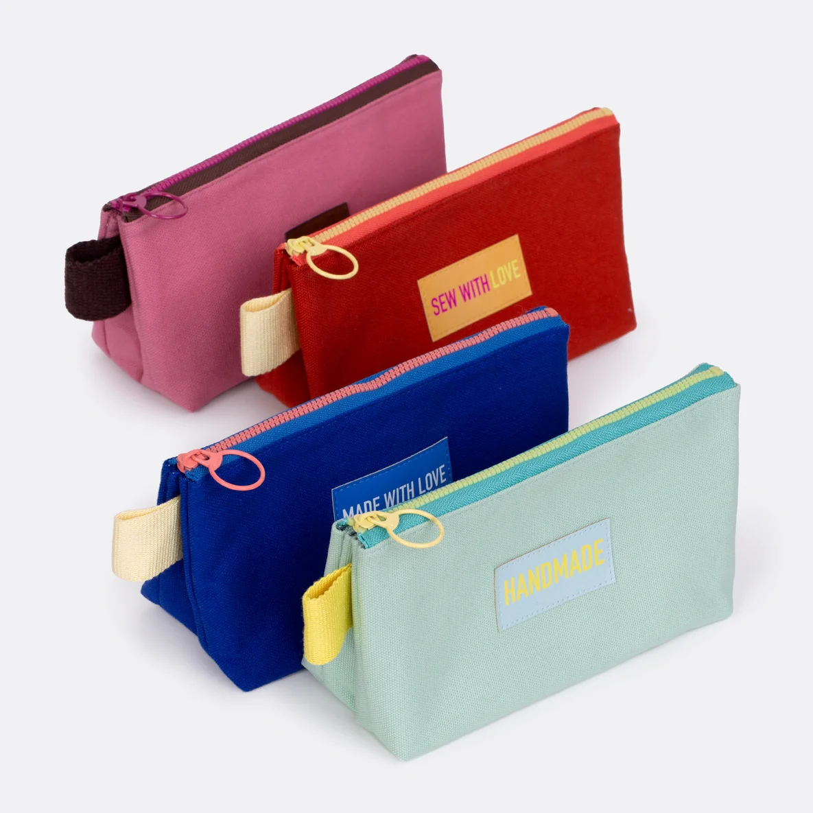 Schnittmuster Lotta Freebie Kosmetiktasche multicolor Zipper nähen