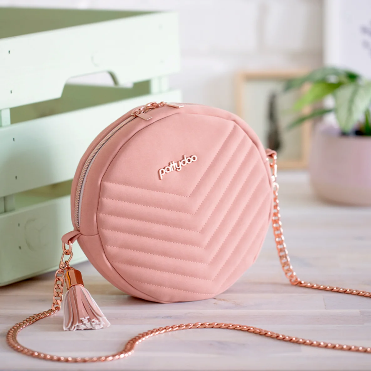 Taschenkette Kupfer DIY Circle Bag Schnittmuster Adora