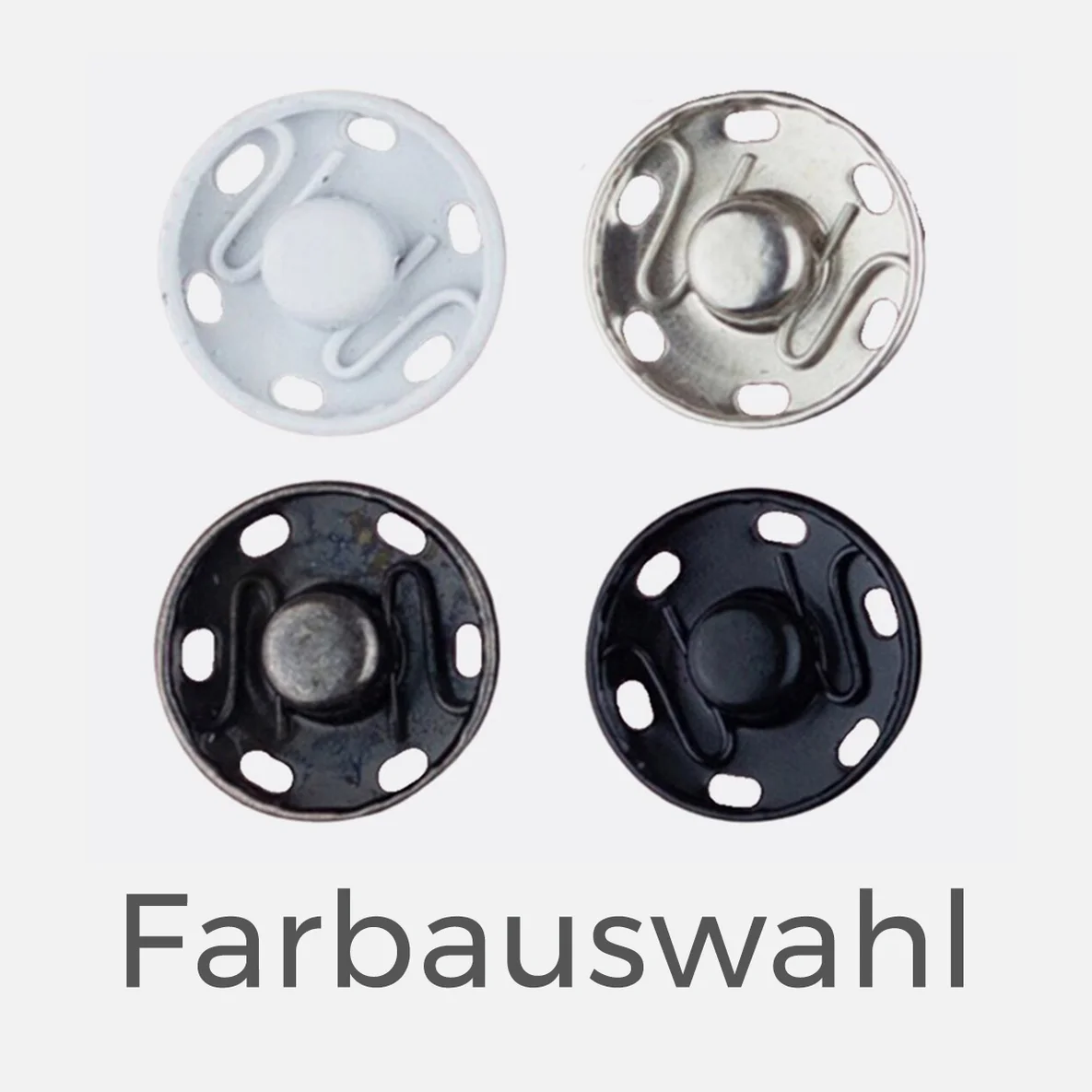 Druckknöpfe annähen Nähzubehör Farbauswahl