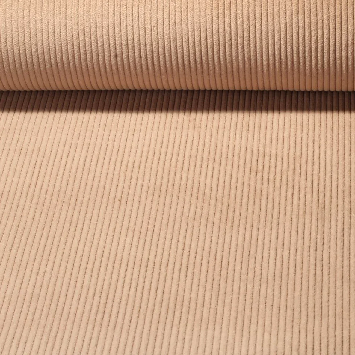 Cord Breite Rippen Stoff gewaschen camel