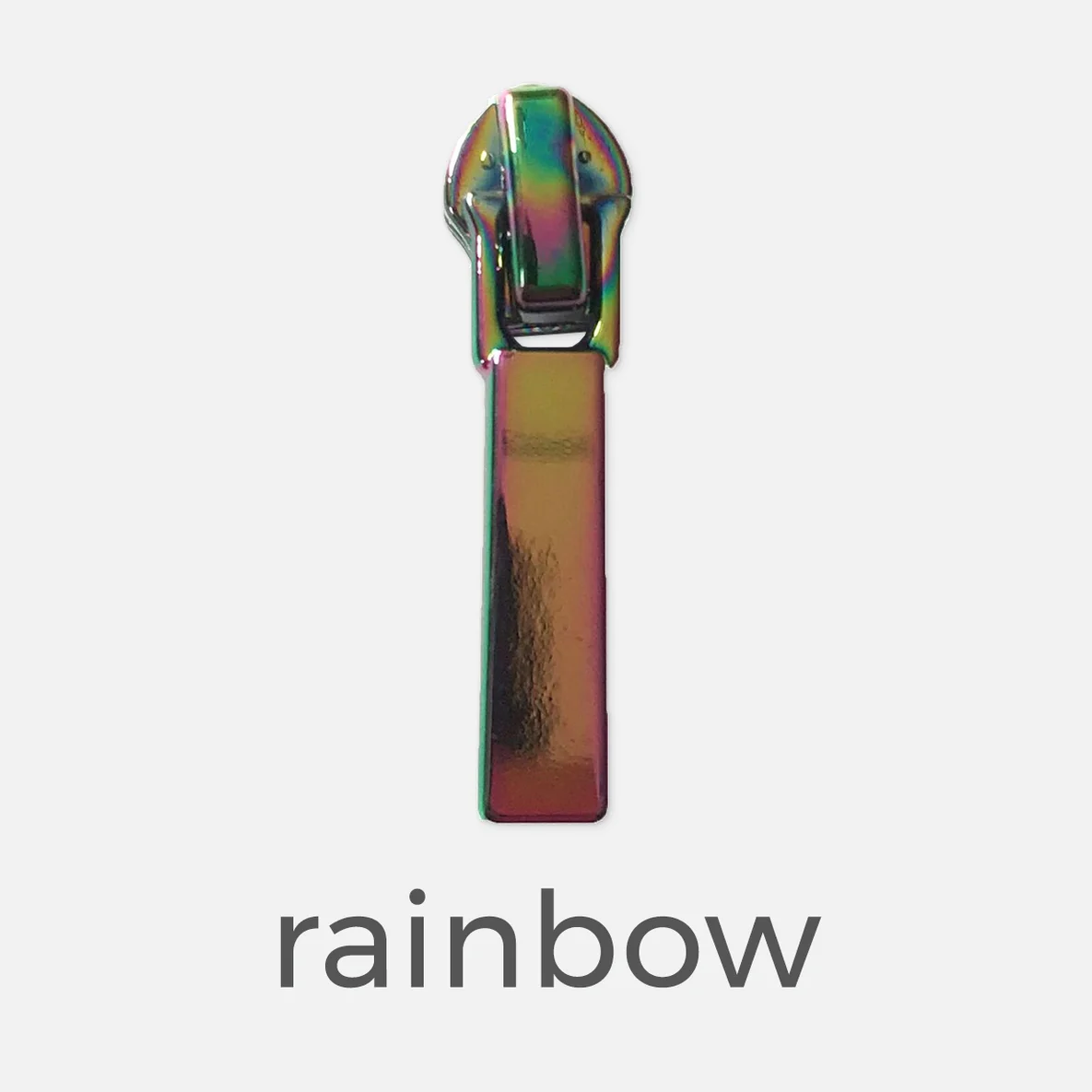 Metall-Zipper 4 Stück für 4mm Raupe rainbow