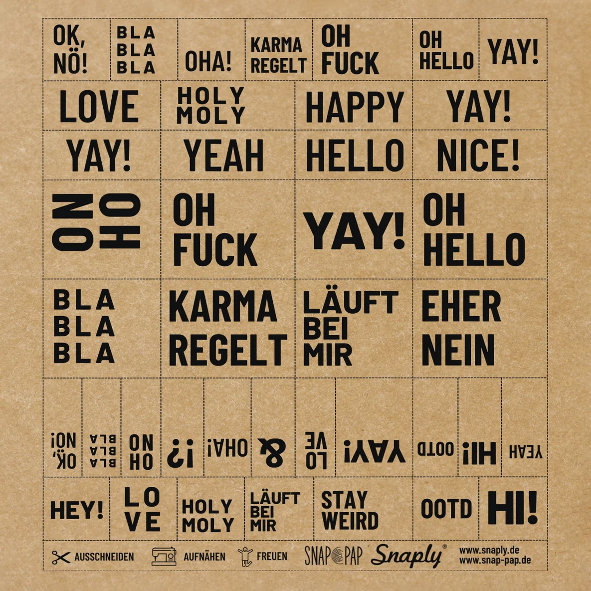 SnapPap Label Bogen Statement