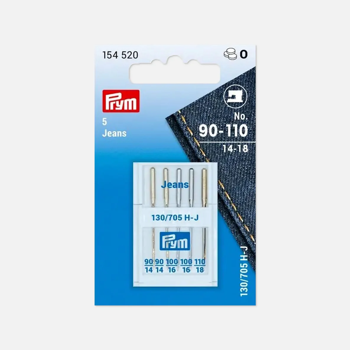 PRYM Nähmaschinennadeln Jeans 90-110 5 Stück