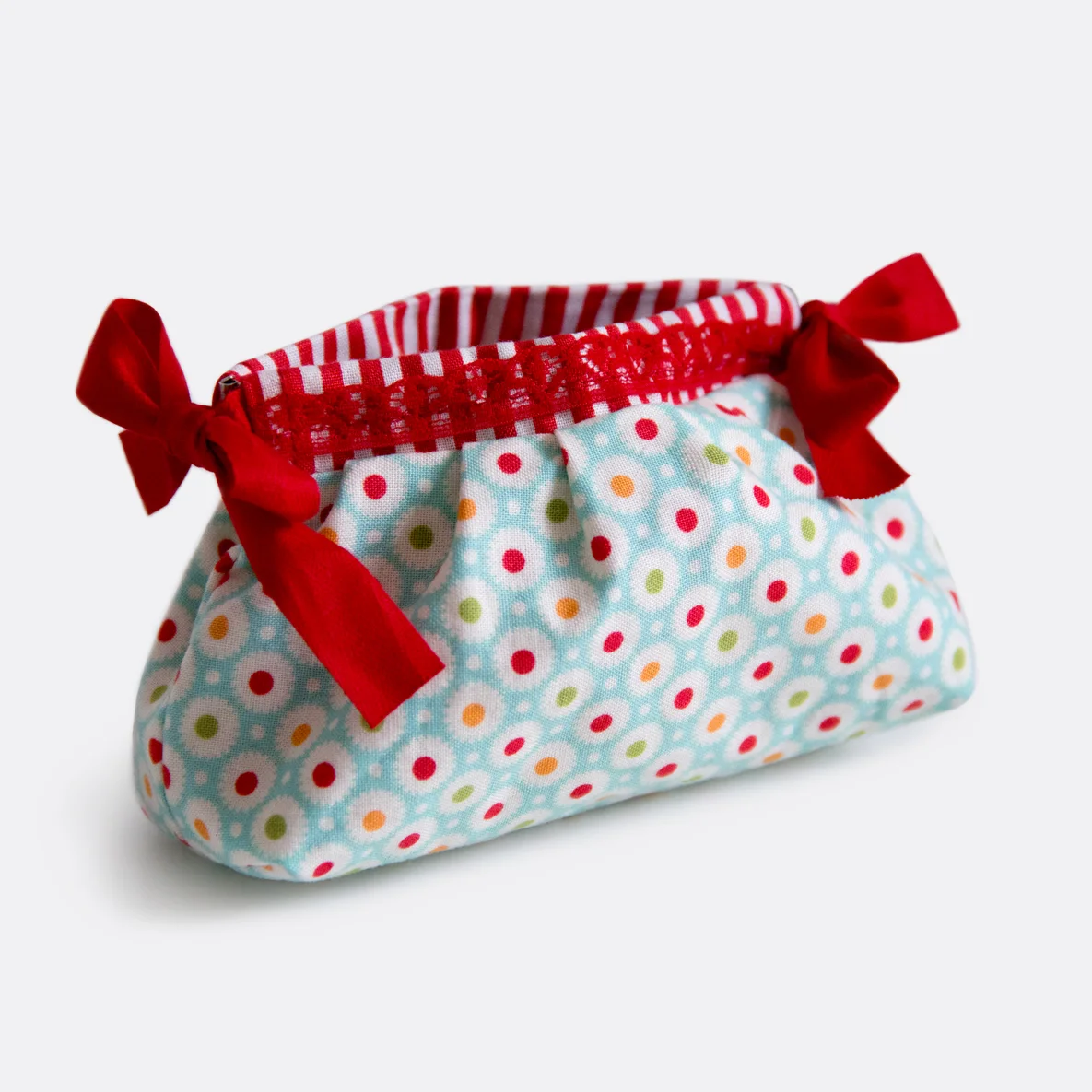 Schnittmuster Federverschluss Tasche Kosmetiktasche Freebie DIY