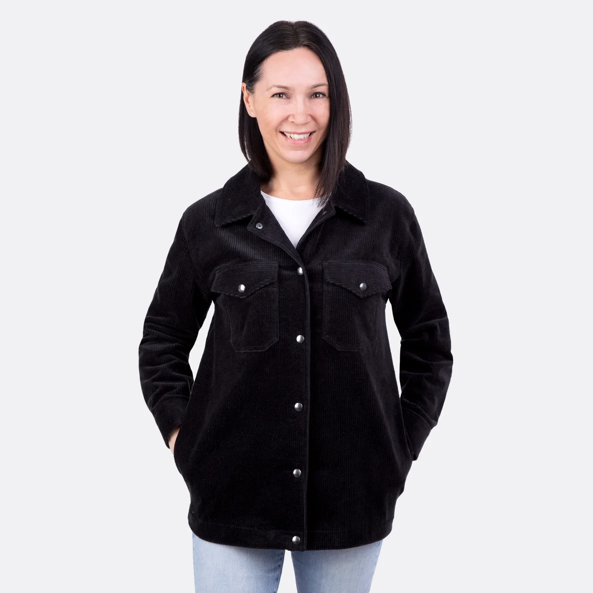 Schnittmuster Jacke Cord Fiona schwarz nähen