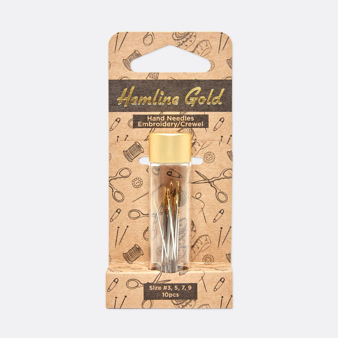 Handsticknadeln gold 10 Stück