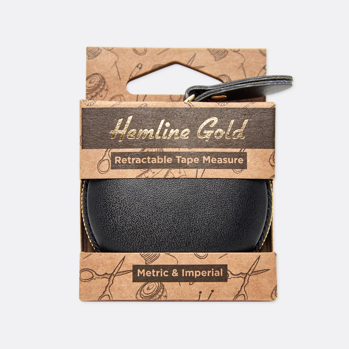 Hemline Gold Maßband einziehbar DIY