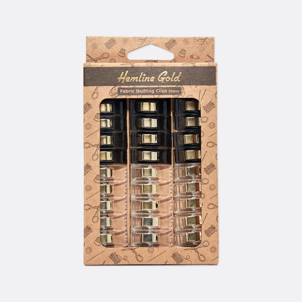 Hemline Gold Stoffklammern schwarz gold 30 Stück