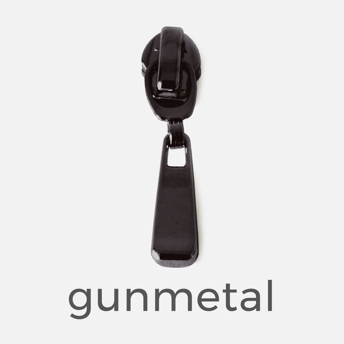 Metall-Zipper kurz 4 Stück für 4 mm Raupe gunmetal