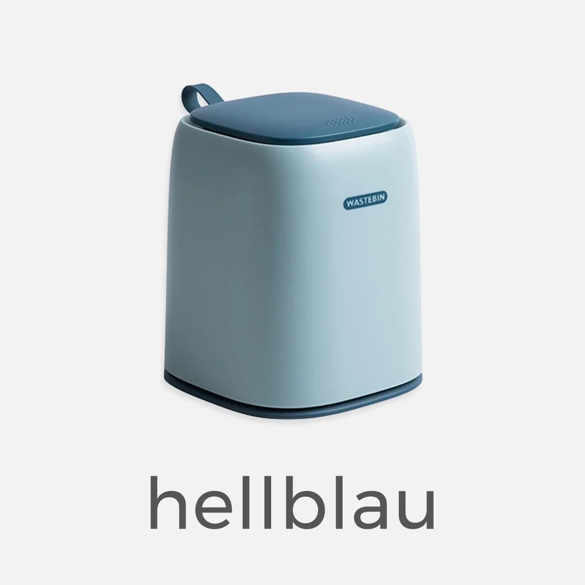 Behälter in hellblau für den DIY Näharbeitsplatz