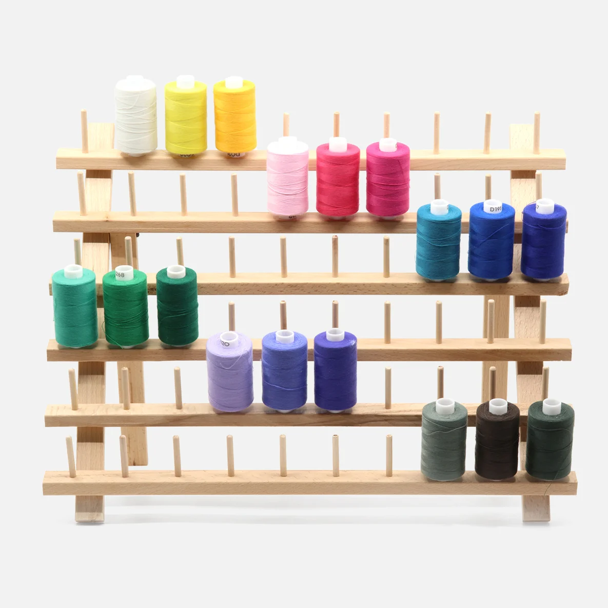  Garnrollenhalter aus Holz für 60 Spulen
