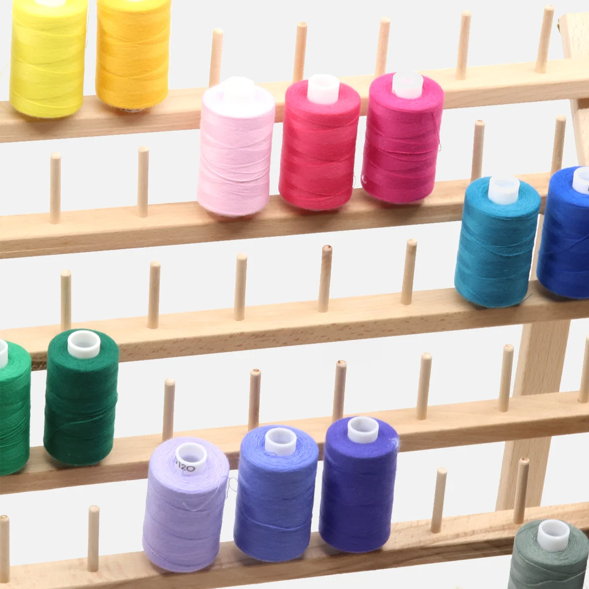  Garnrollenhalter aus Holz für 60 Spulen