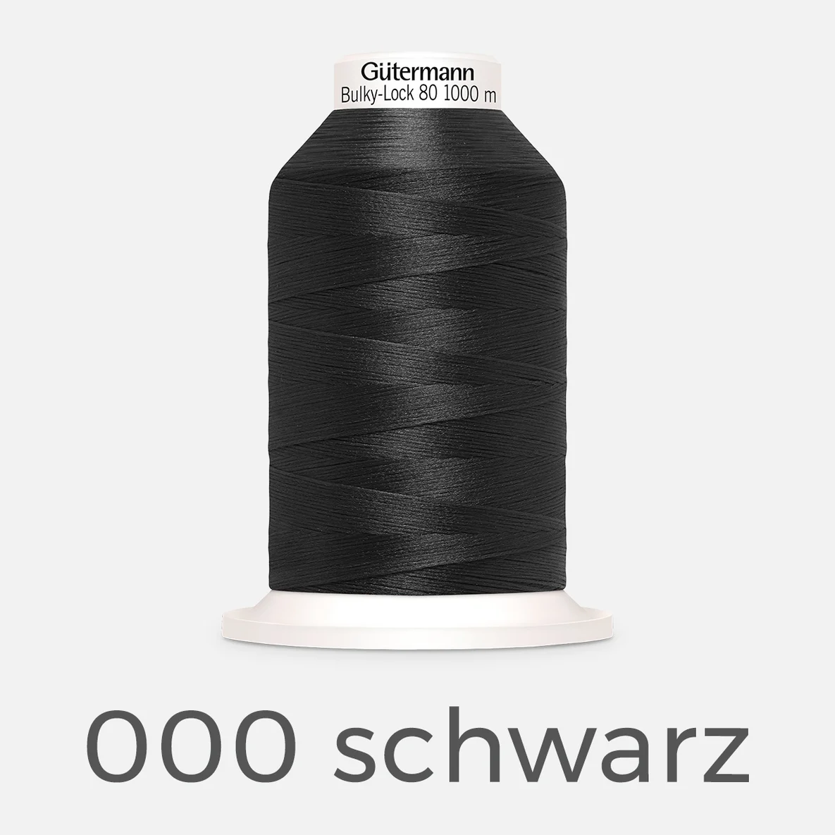 guetermann overlock bauschgarn bulky lock 80 uni 1000m 000 schwarz